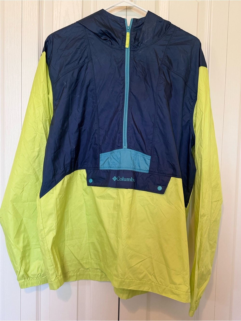 Columbia Navy Jacket with Teal Trim